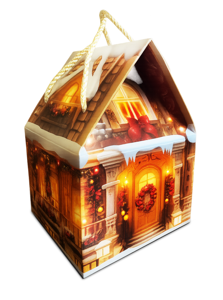 Новорічний подарунок NEW 2026 "Святкова хатинка" 825 грам ТМ Майстерня подарунків"